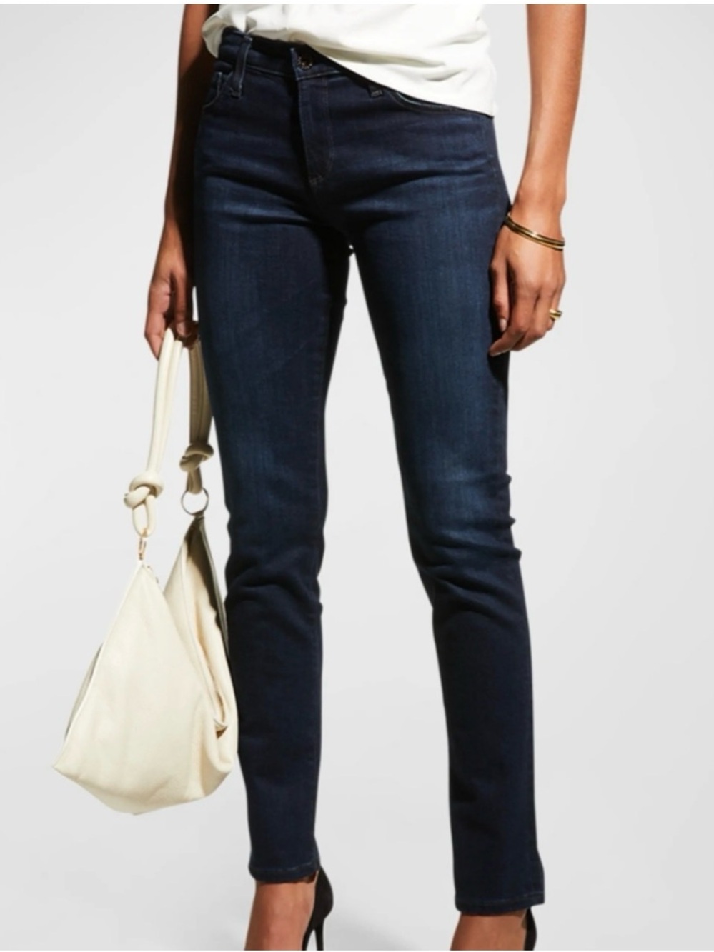 AG Adriano Goldschmied The Stilt Cigarette Dark Blue Women's Slim Straight Jeans